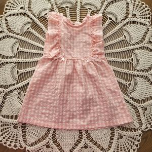 Pink Gingham Girls Dress